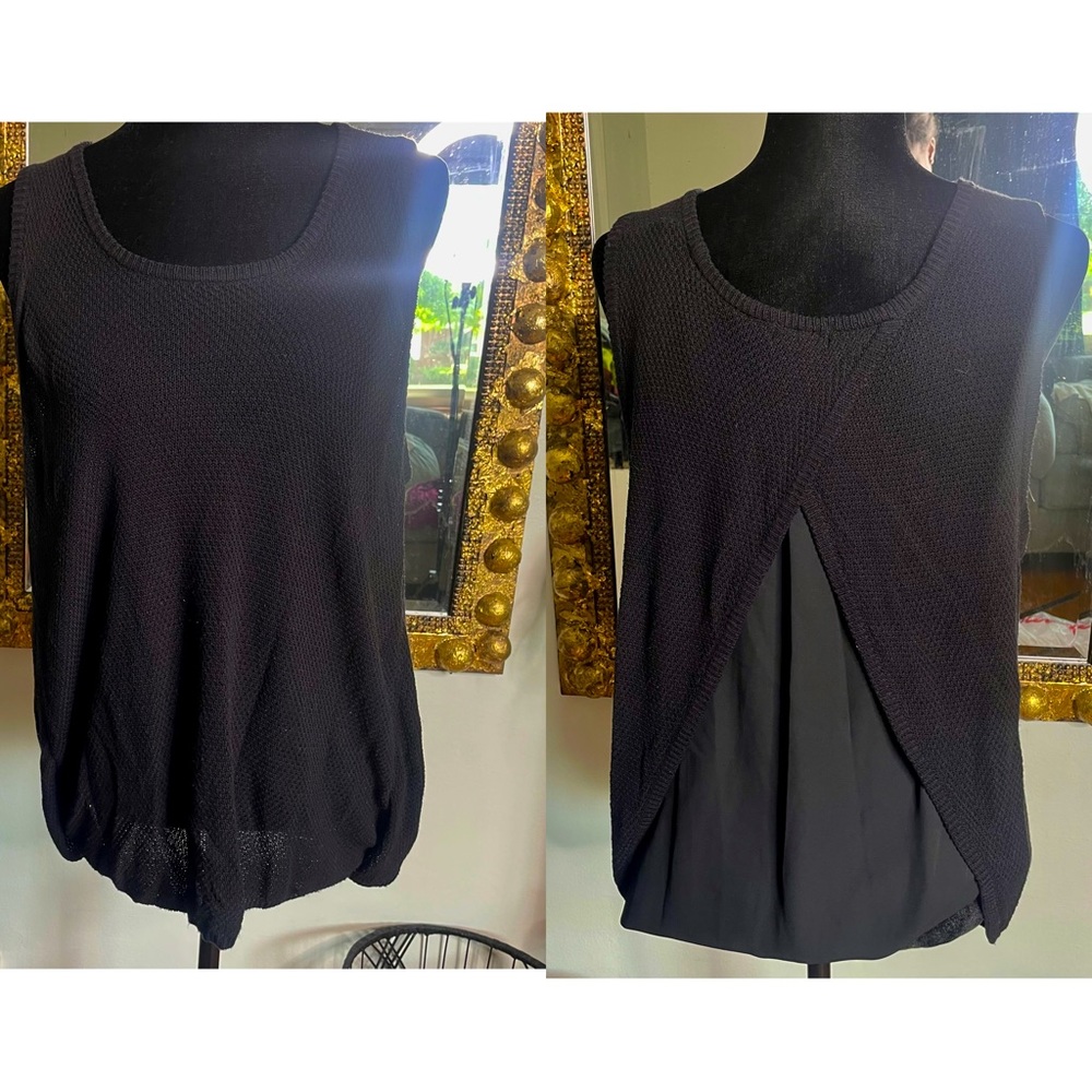 Apt. 9 Women’s Black Sleeveless Knit Blouse Size XL